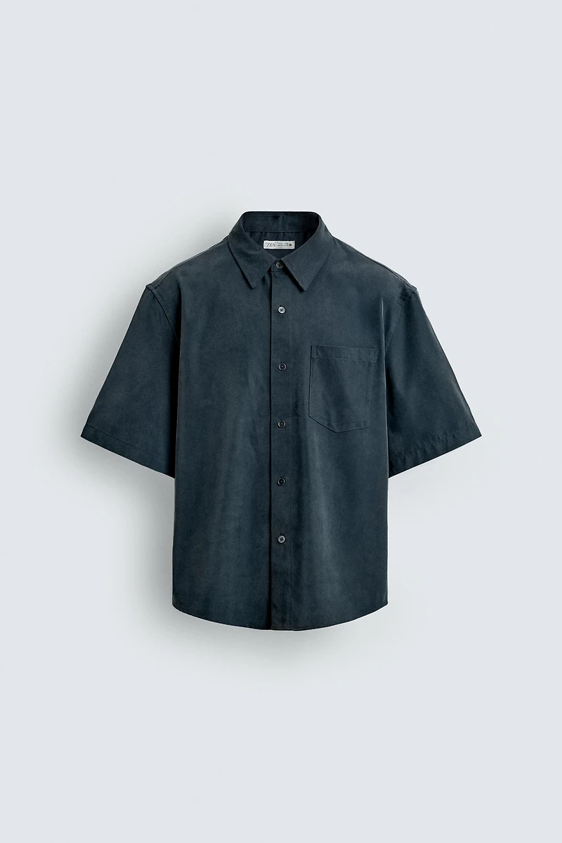 WASHED EFFECT RELAXED FIT SHIRT