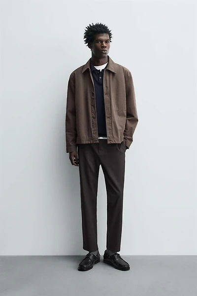 TEXTURED STRETCH PANTS