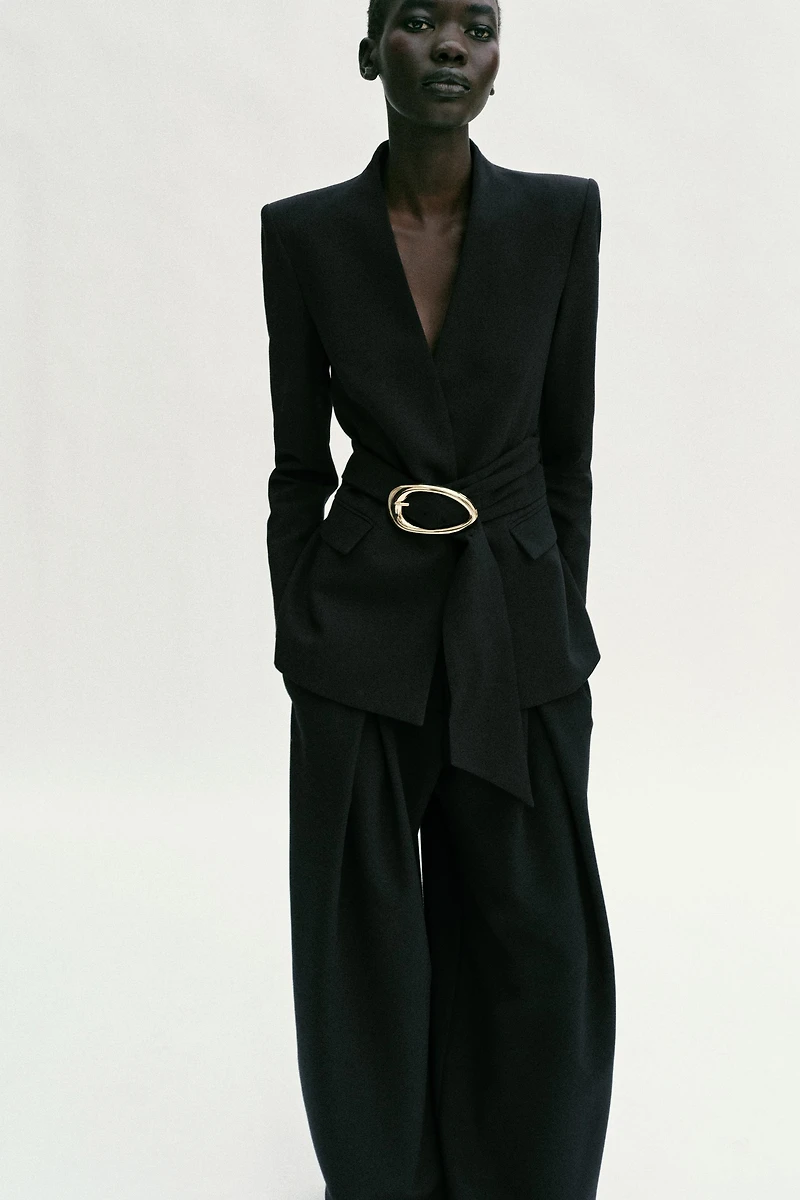 BLAZER CEINTURE BOUCLE DORÉE ENSEMBLE