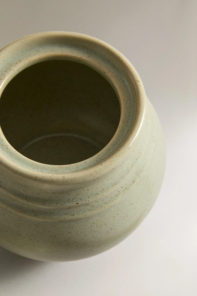 STONEWARE SUGAR BOWL