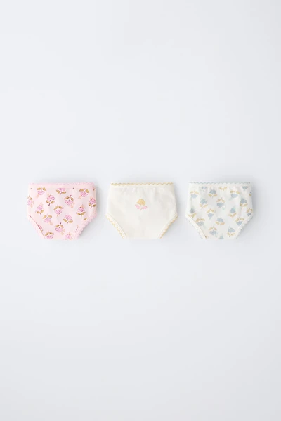 2-6 ANS/ LOT DE TROIS CULOTTES BOHO