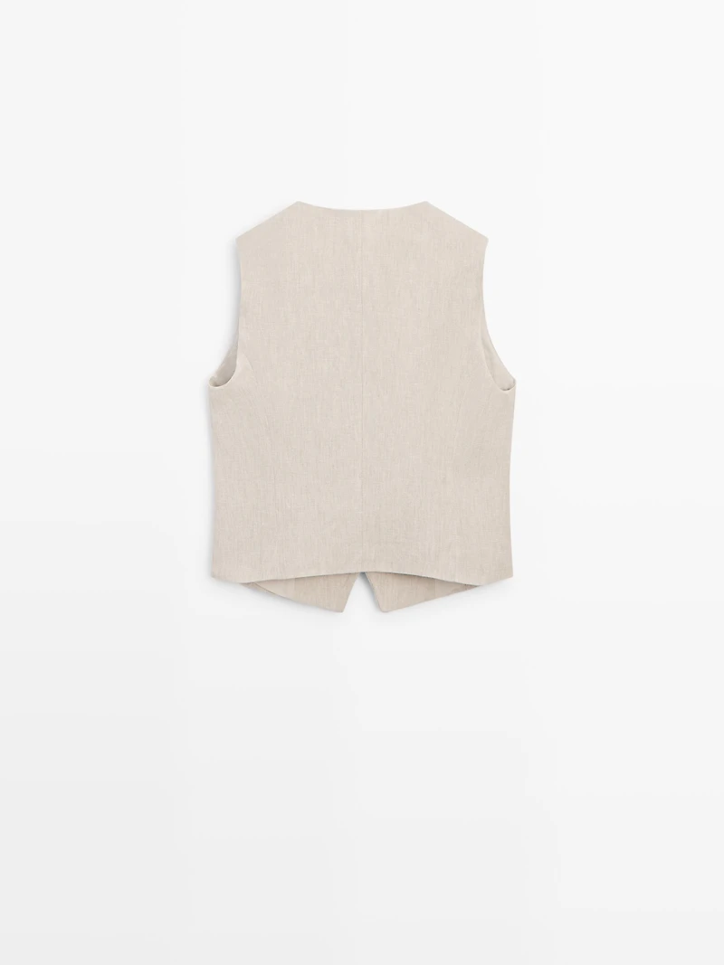 Waistcoat with side button detail
