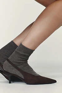 KITTEN HEEL SLINGBACK SHOES