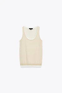 DOUBLE LAYER KNIT TOP