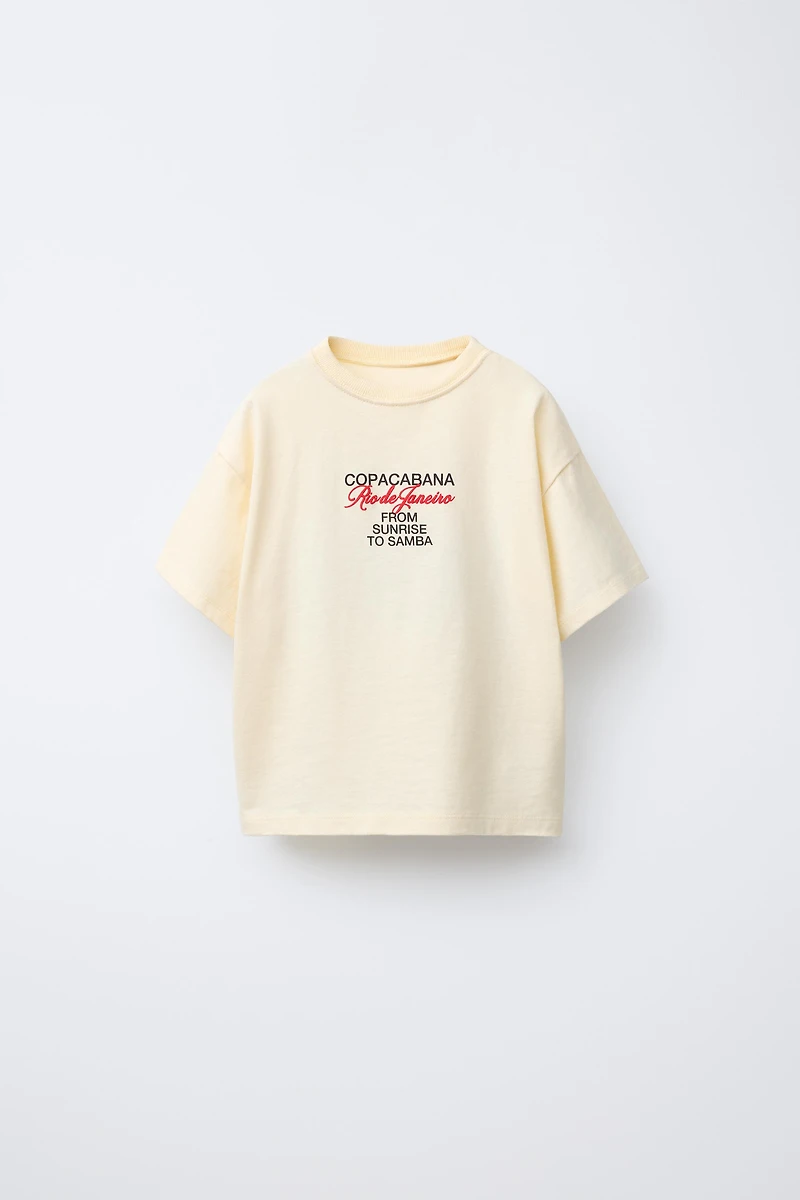 RAISED TEXT T-SHIRT