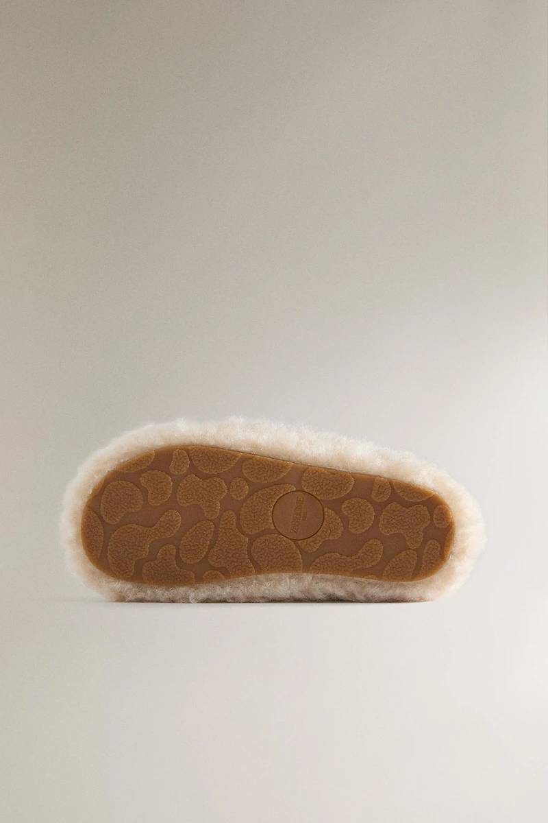 CHILDREN'S FAUX SHEARLING BALLET FLATS