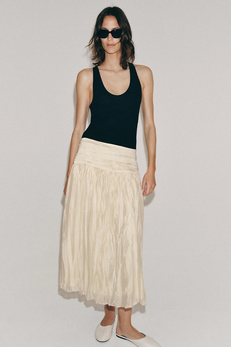 JUPE MIDI DRAPÉE ZW COLLECTION