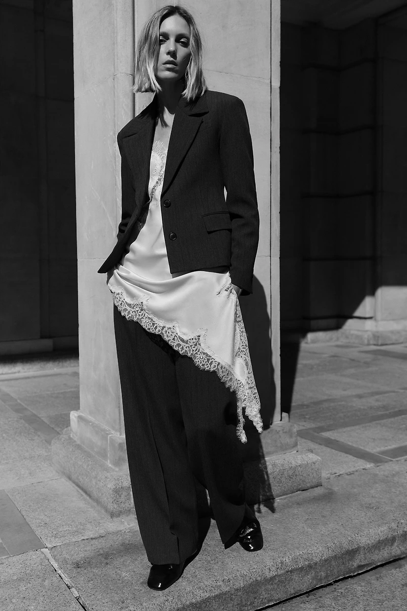 ZW COLLECTION ASYMMETRIC LACE DRESS