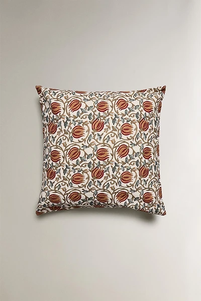 FLORAL PRINT CUSHION COVER