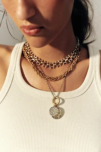 PACK OF 3 CORD AND MEDALLION NECKLACES