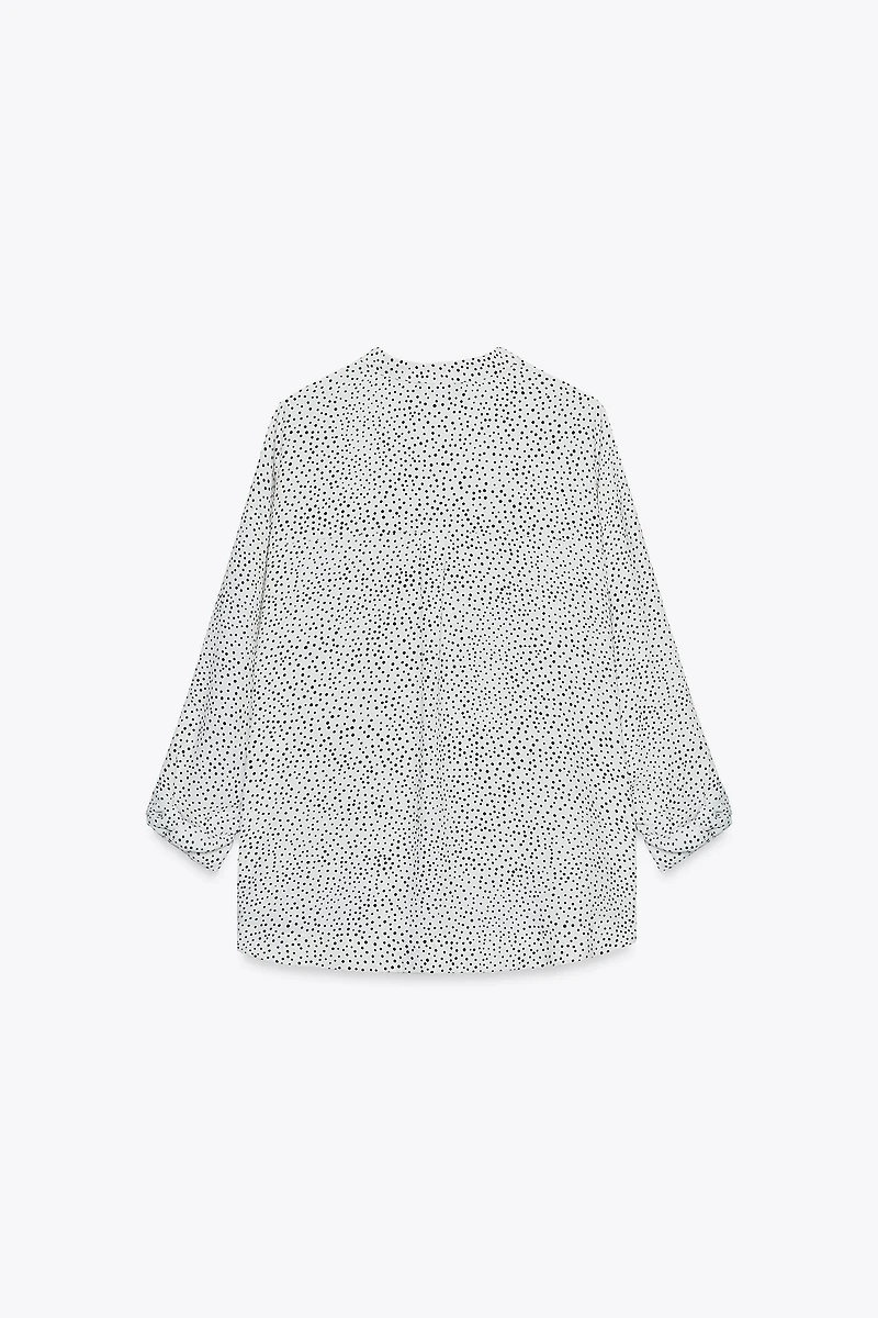POLKA DOT TAB SLEEVE SHIRT