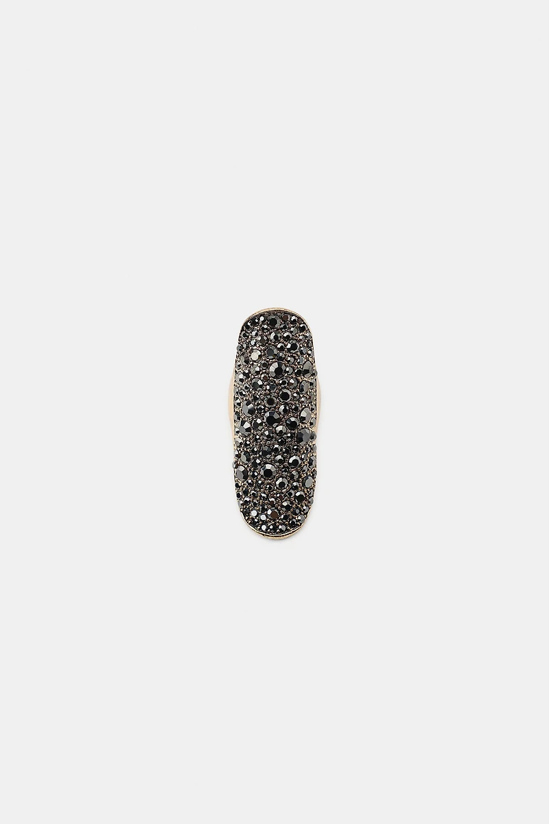 BAGUE NAVETTE À BRILLANTS