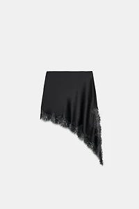 ZW COLLECTION SATIN EFFECT LACE SKIRT
