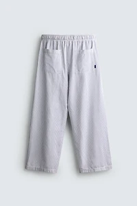 STRIPED WIDE FIT PANTS