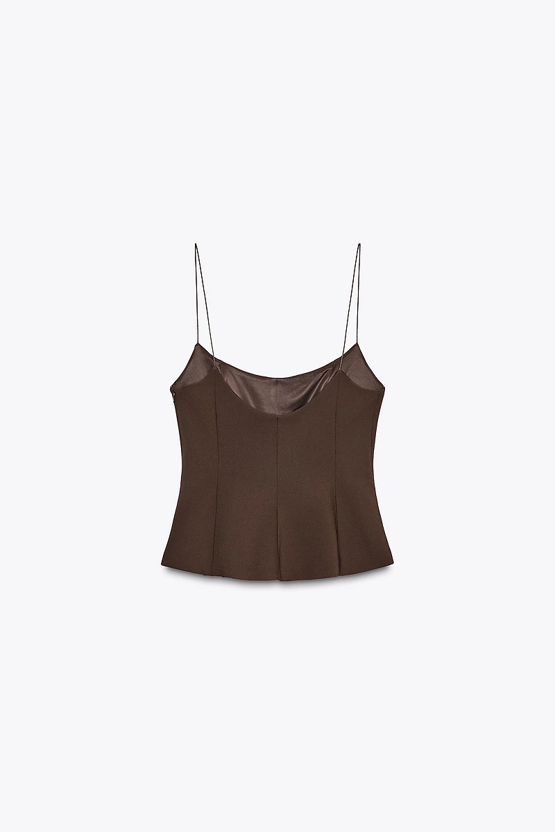 STRETCH PEPLUM TOP