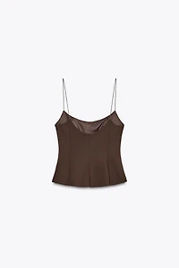 STRETCH PEPLUM TOP