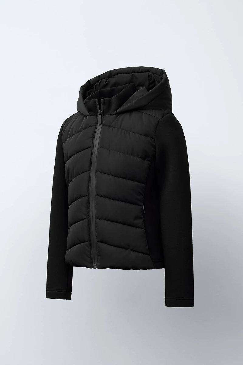 VESTE MATELASSÉE MANCHES EFFET NÉOPRÈNE