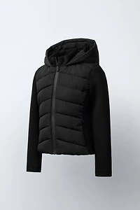 VESTE MATELASSÉE MANCHES EFFET NÉOPRÈNE