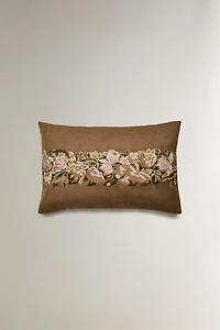 EMBROIDERED THROW PILLOW COVER