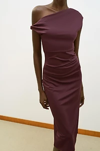 ASYMMETRIC MIDI DRESS