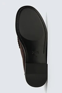 MOCASSINS EN CUIR À MASQUE