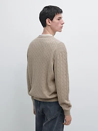 100% cotton cable-knit sweater