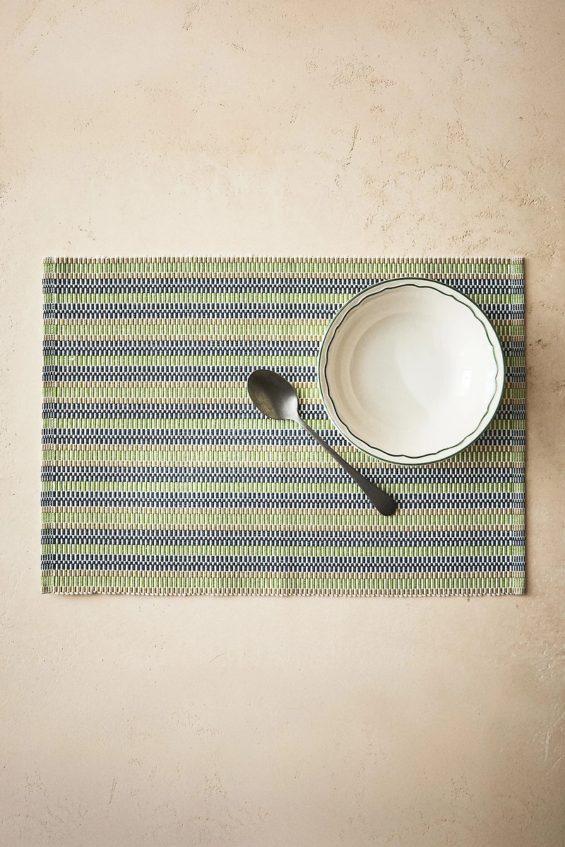 SET OF STRIPED COTTON PLACEMATS (SET OF 2)