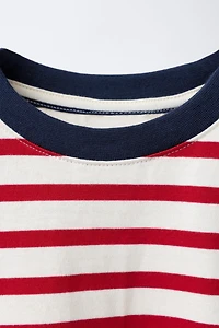 COMBINATION STRIPED T-SHIRT