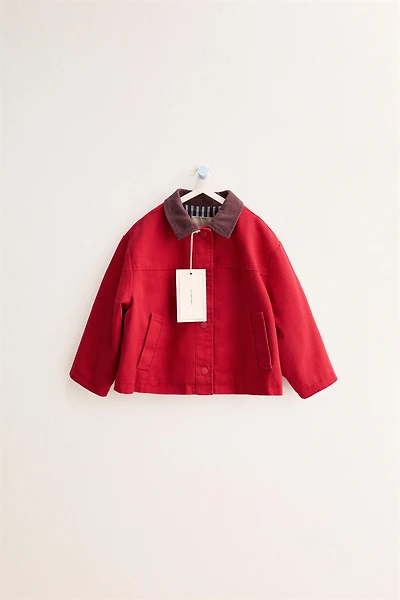 ZARA TIMELESS - BLOUSON EN TOILE À COL CONTRASTE