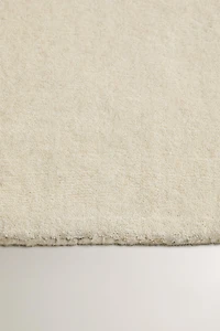 PLAIN WOOL COTTON AREA RUG