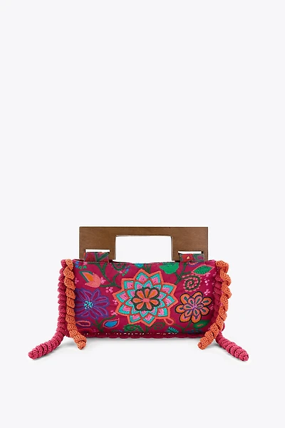 EMBROIDERED FLOWER BAG