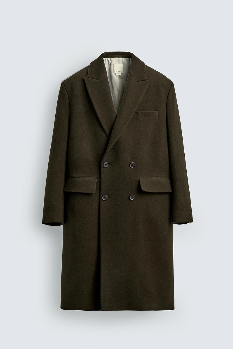 DOUBLE BREASTED WOOL BLEND COAT LIMITED EDITION