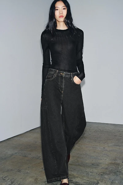 ZW COLLECTION MID-RISE BARREL JEANS