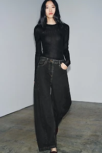 ZW COLLECTION MID-RISE BARREL JEANS