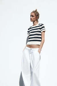STRIPED KNIT TOP