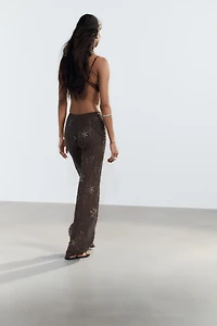 BEADED SEQUIN PANTS