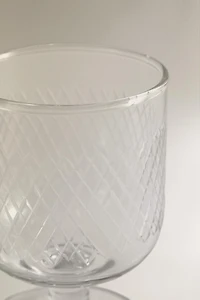 VERRE À PIED VERRE TAILLÉ