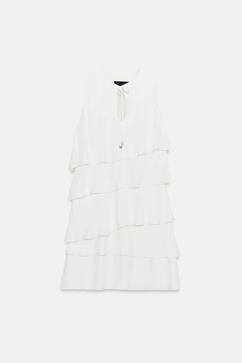 SHORT RUFFLED DRESS