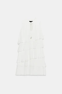 SHORT RUFFLED DRESS