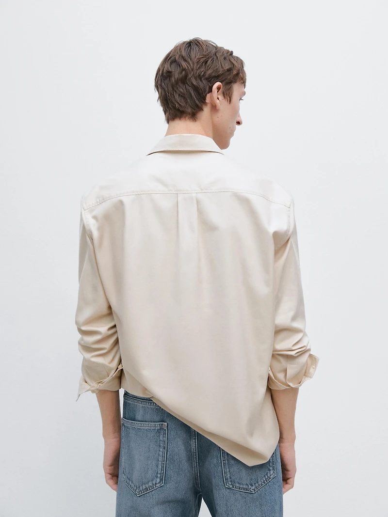 Cotton shirt with pockets