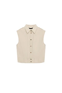 SLEEVELESS LINEN TOP