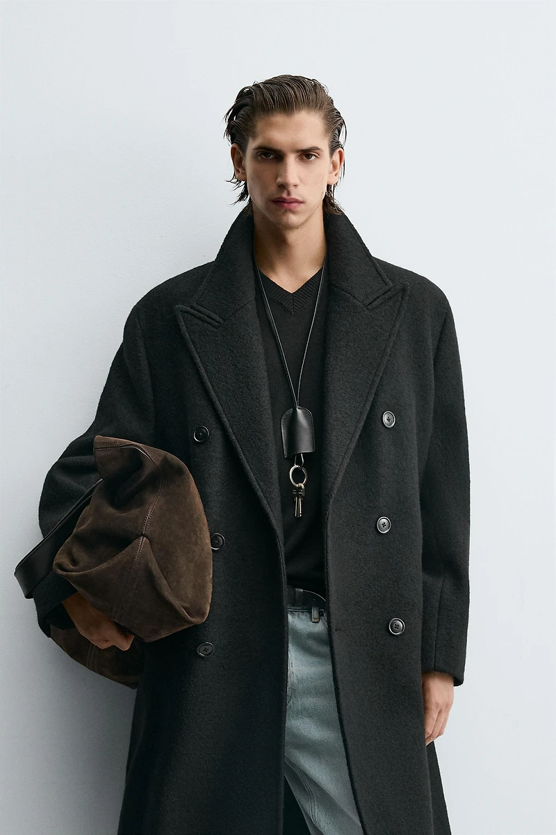 MANTEAU LAINE TEXTURE BOUCLÉ
