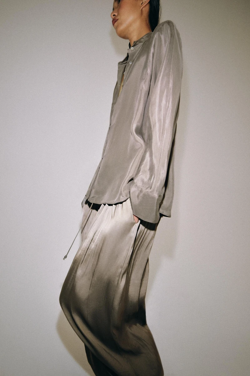 ZW COLLECTION SATIN BALLOON PANTS