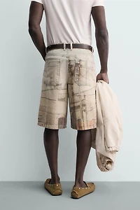 SHORT BAGGY FIT À IMPRIMÉ ABSTRAIT