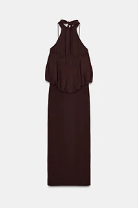 BALLOON HALTER DRESS