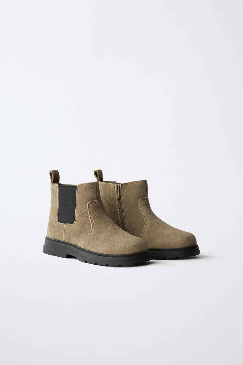 SPLIT LEATHER BOOTS