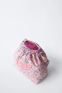 FLORAL AND TEXT PRINT BAG