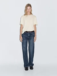 Short sleeve cotton blend T-shirt