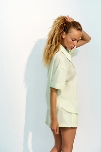 STRIPED POPLIN SHORTS
