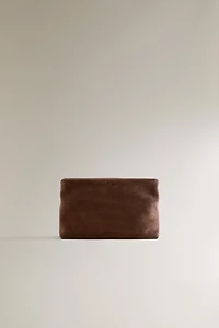 SPLIT SUEDE MAKEUP BAG